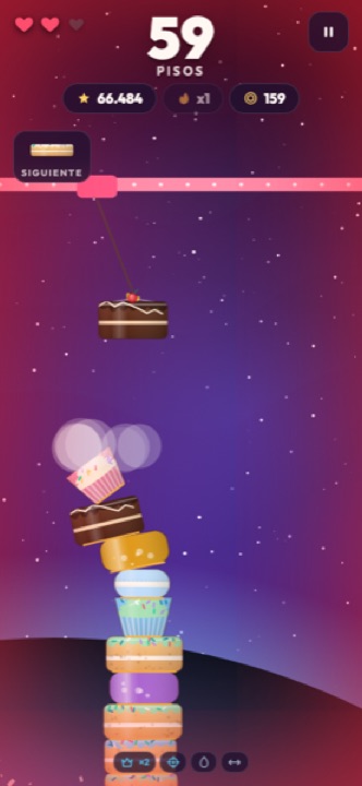 Torre de tartas en el espacio